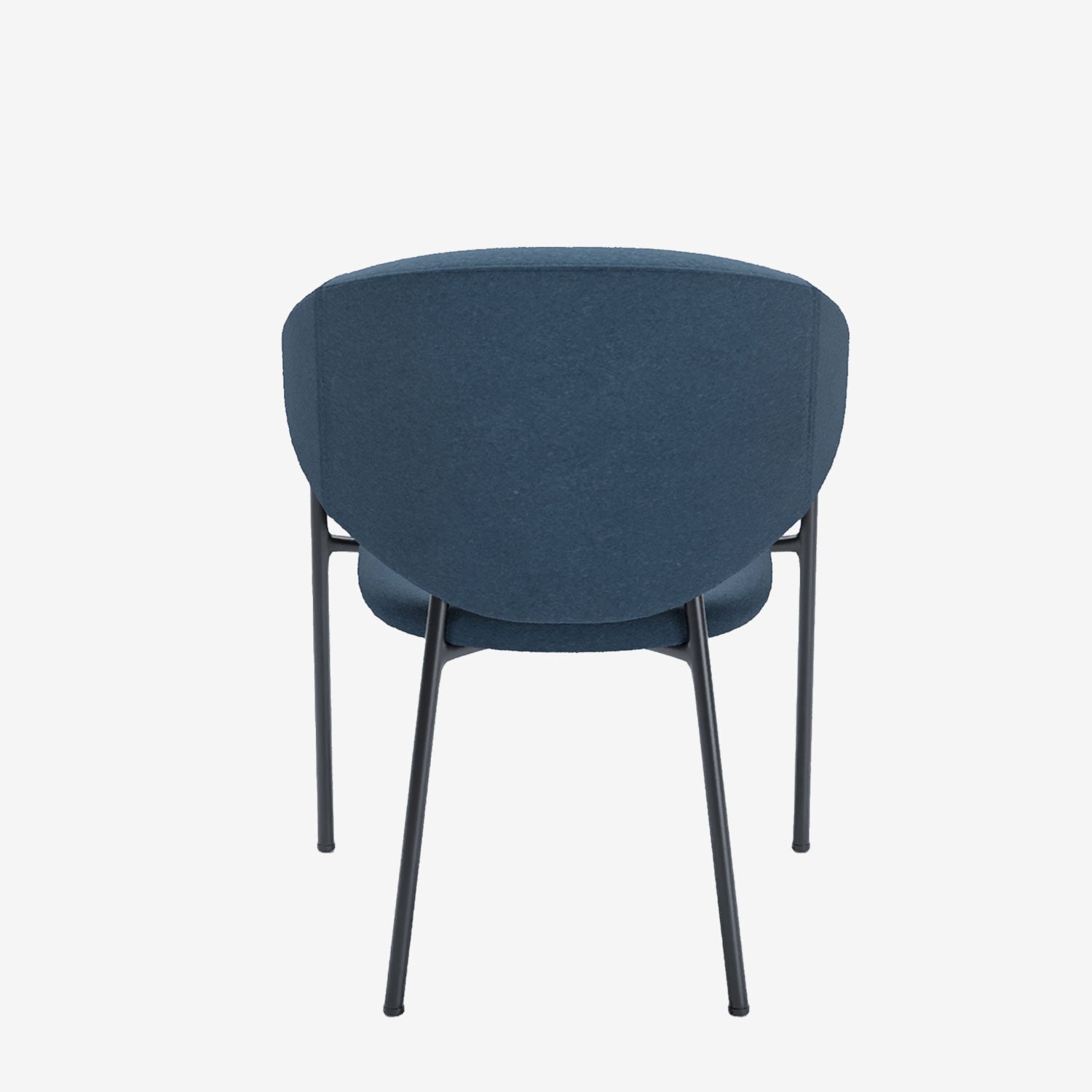 Lot de 2 chaises avec accoudoir design en velours bleu Jeanne