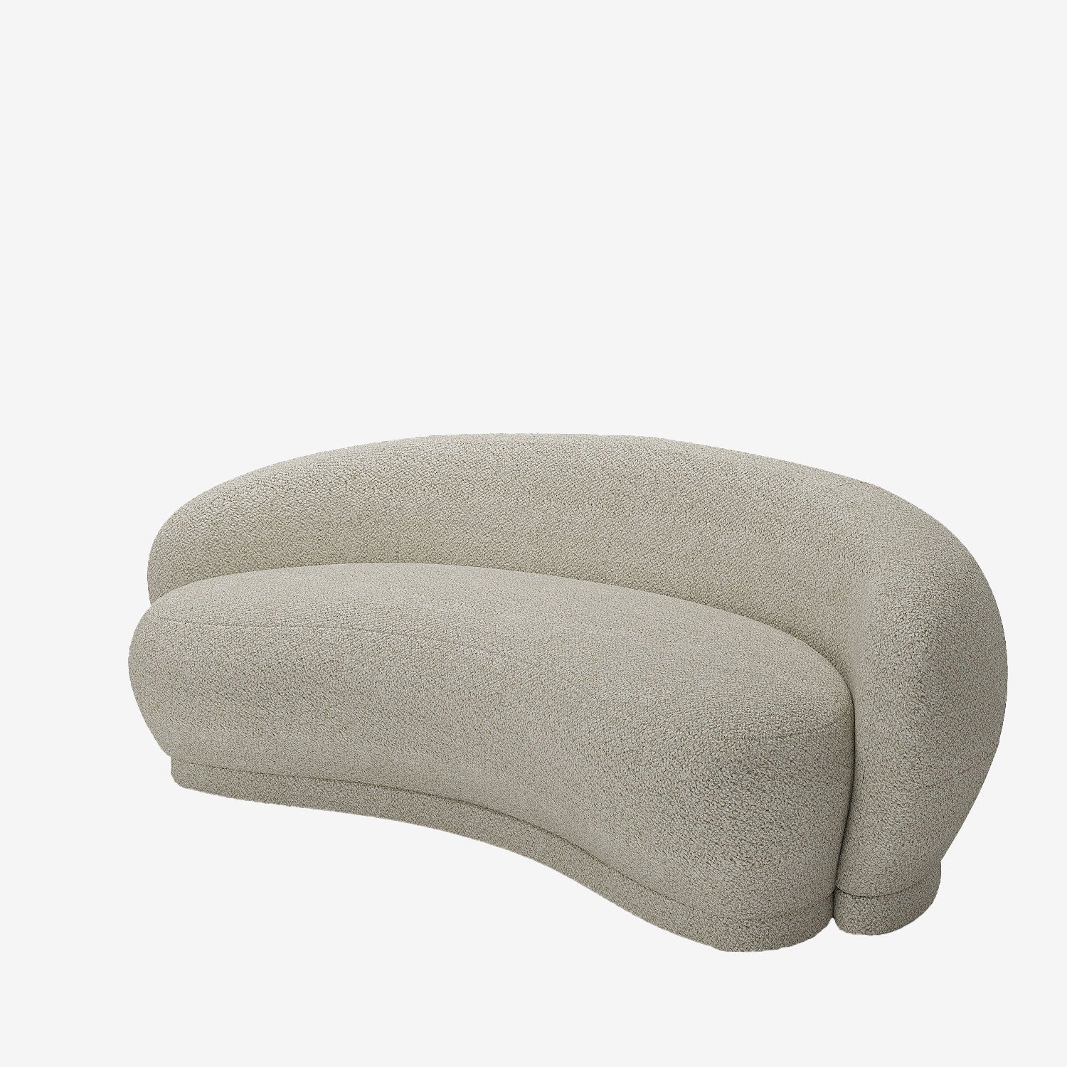 Canapé 3-4 places en tissu bouclette beige Bianca