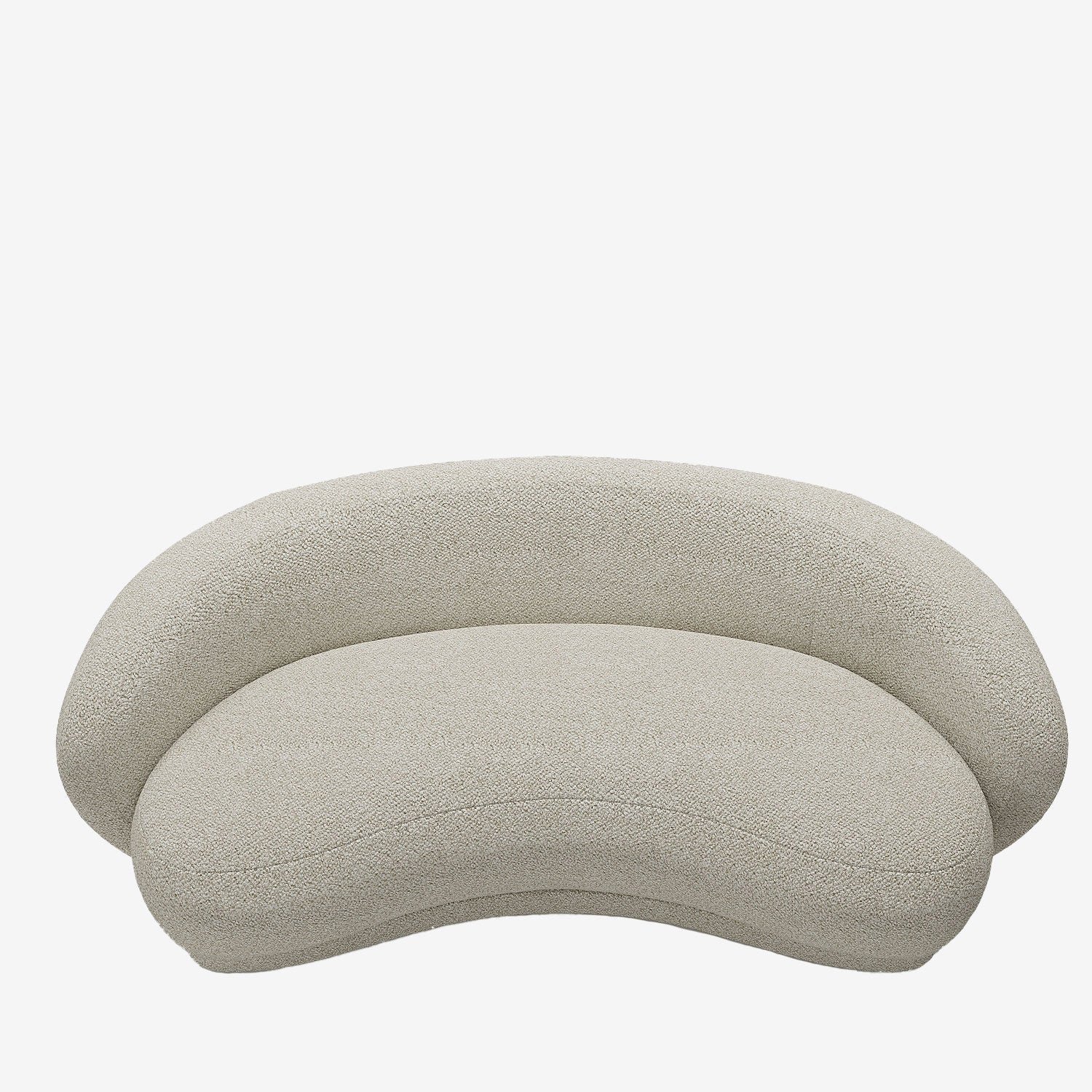 Canapé 3-4 places en tissu bouclette beige Bianca