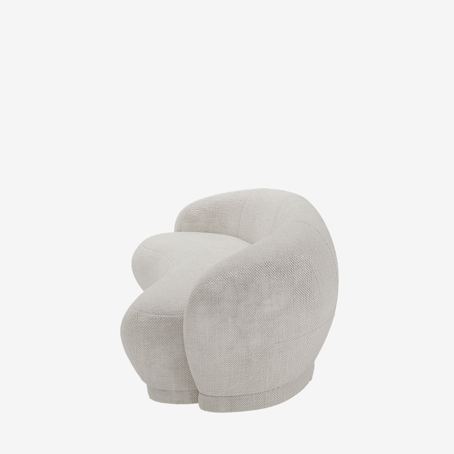 Canapé 3-4 places en tissu chenille crème Bianca