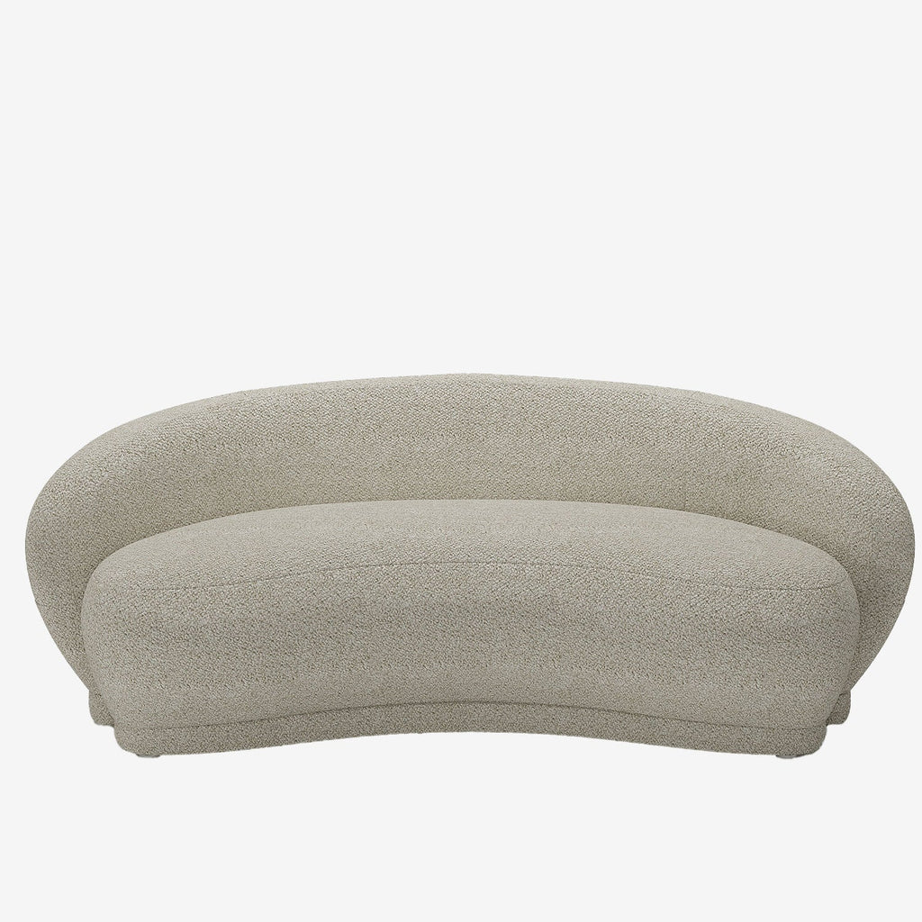 Canapé 3-4 places en tissu bouclette beige Bianca