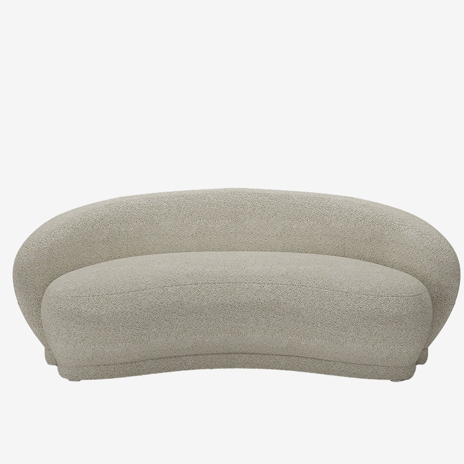 Canapé 3-4 places en tissu bouclette beige Bianca