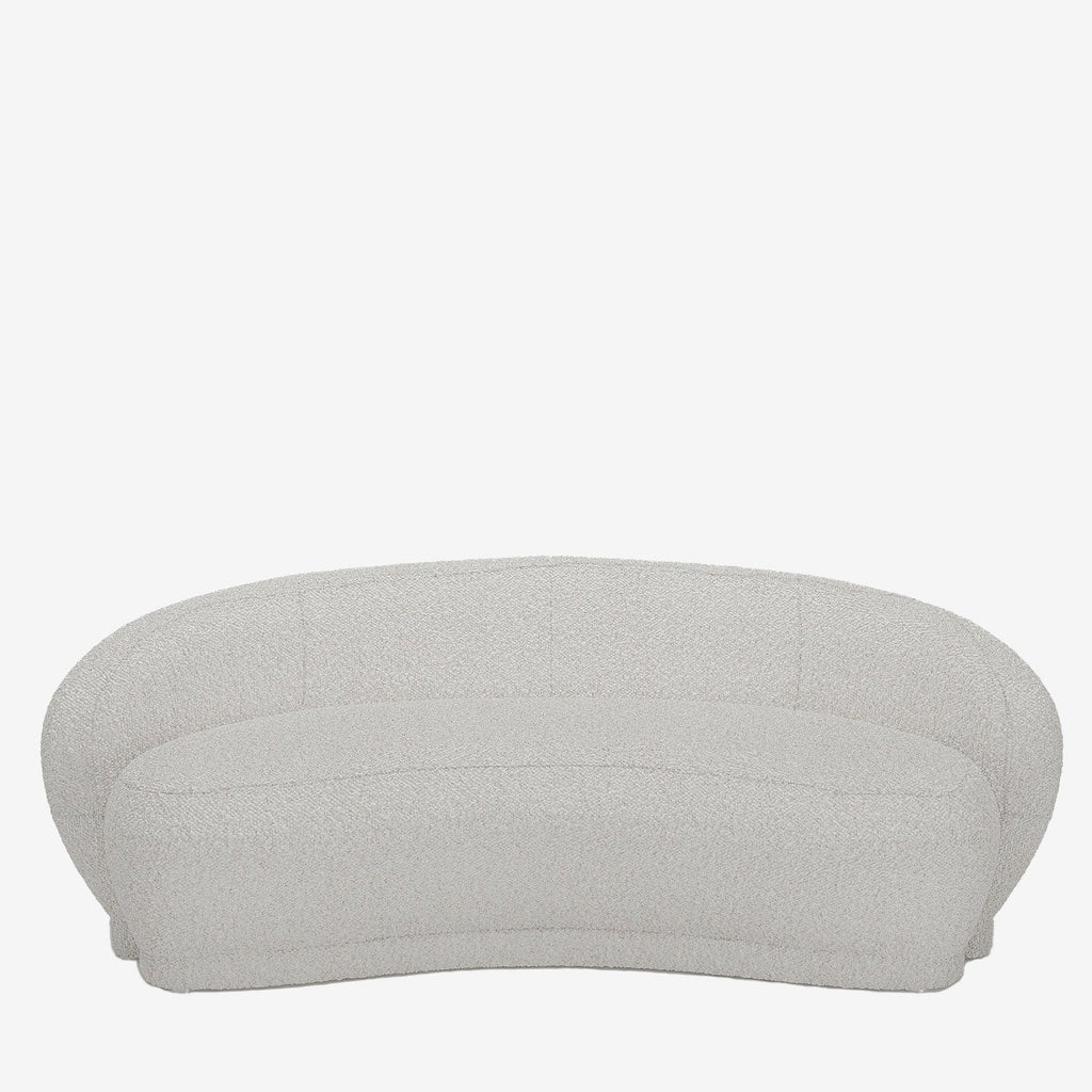 Canapé blanc tissu bouclette Bianca