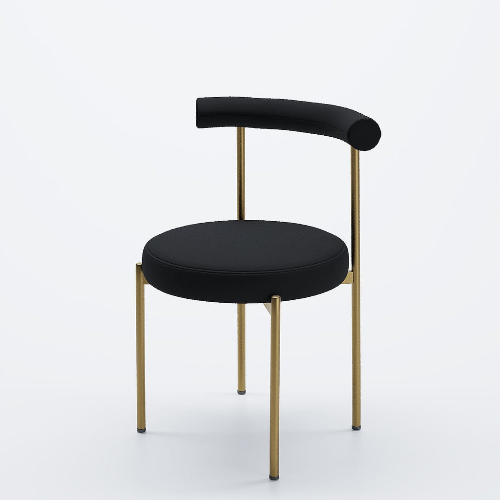 Lot de 2 chaises de table velours noir