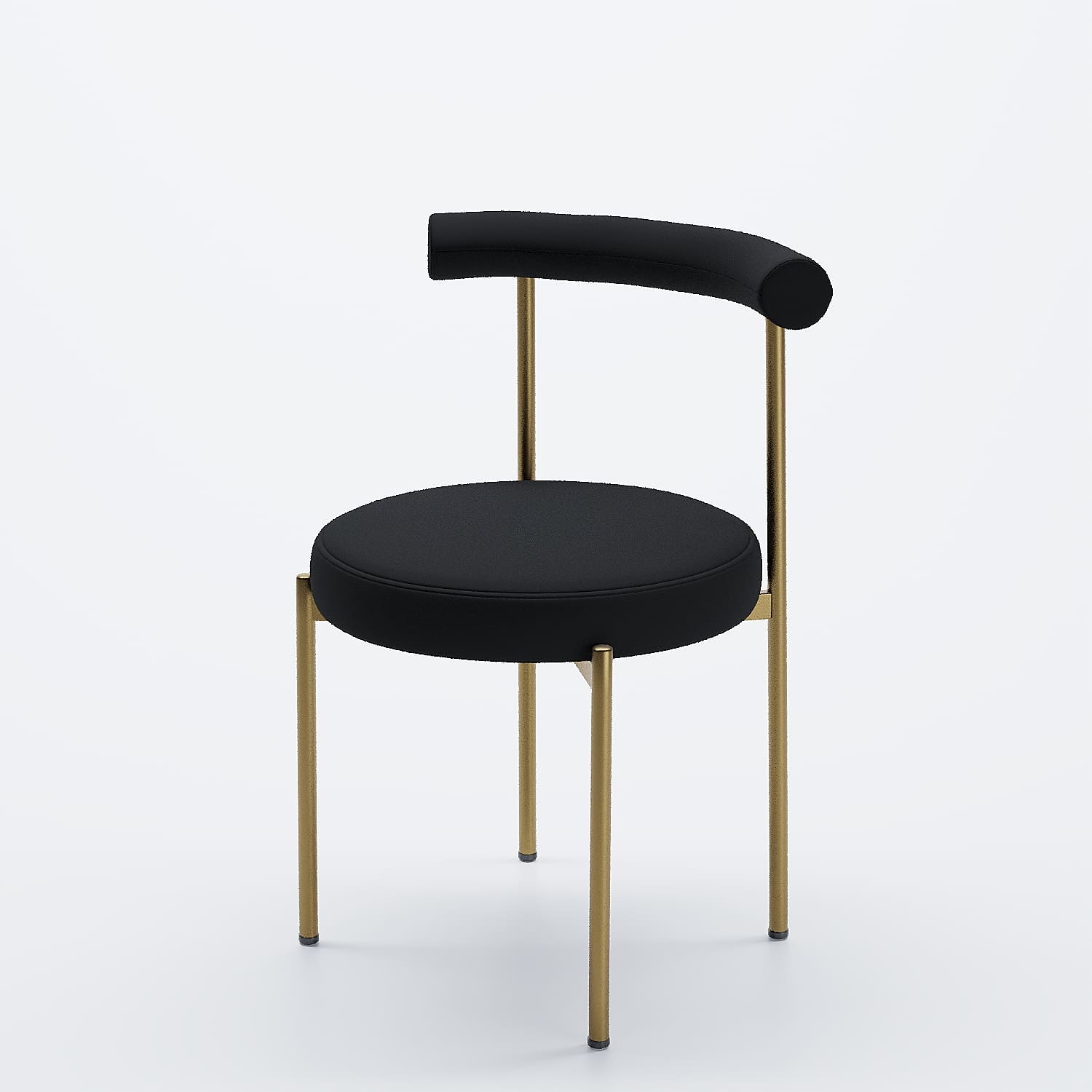 Lot de 2 chaises de table velours noir