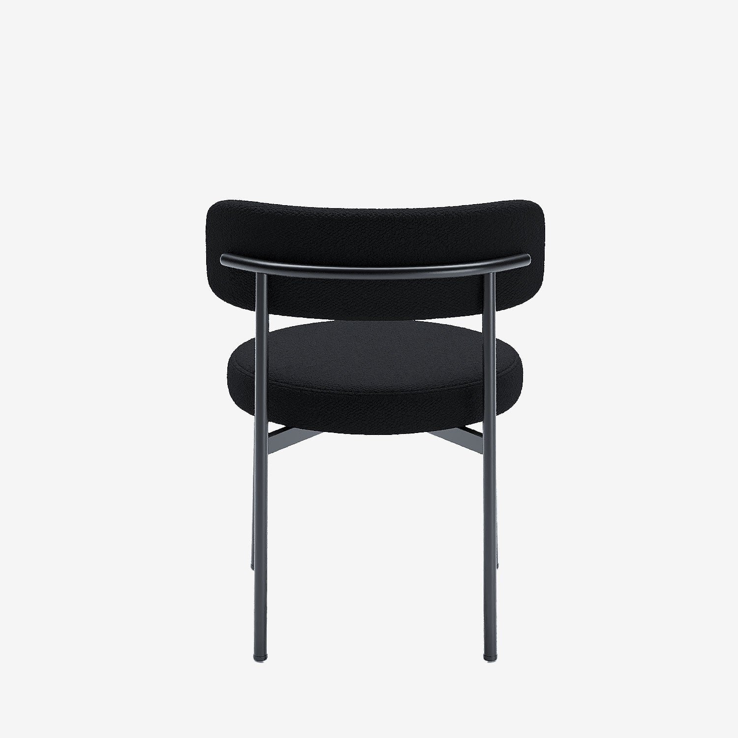 Lot de 2 chaises de table bouclette grise anthracite Scarlett