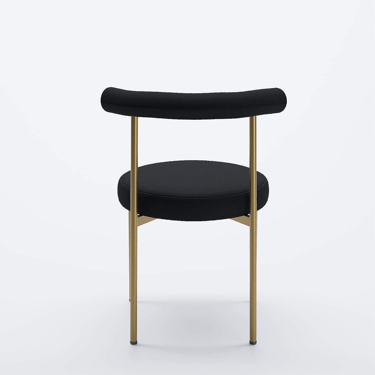 Lot de 2 chaises de table velours noir