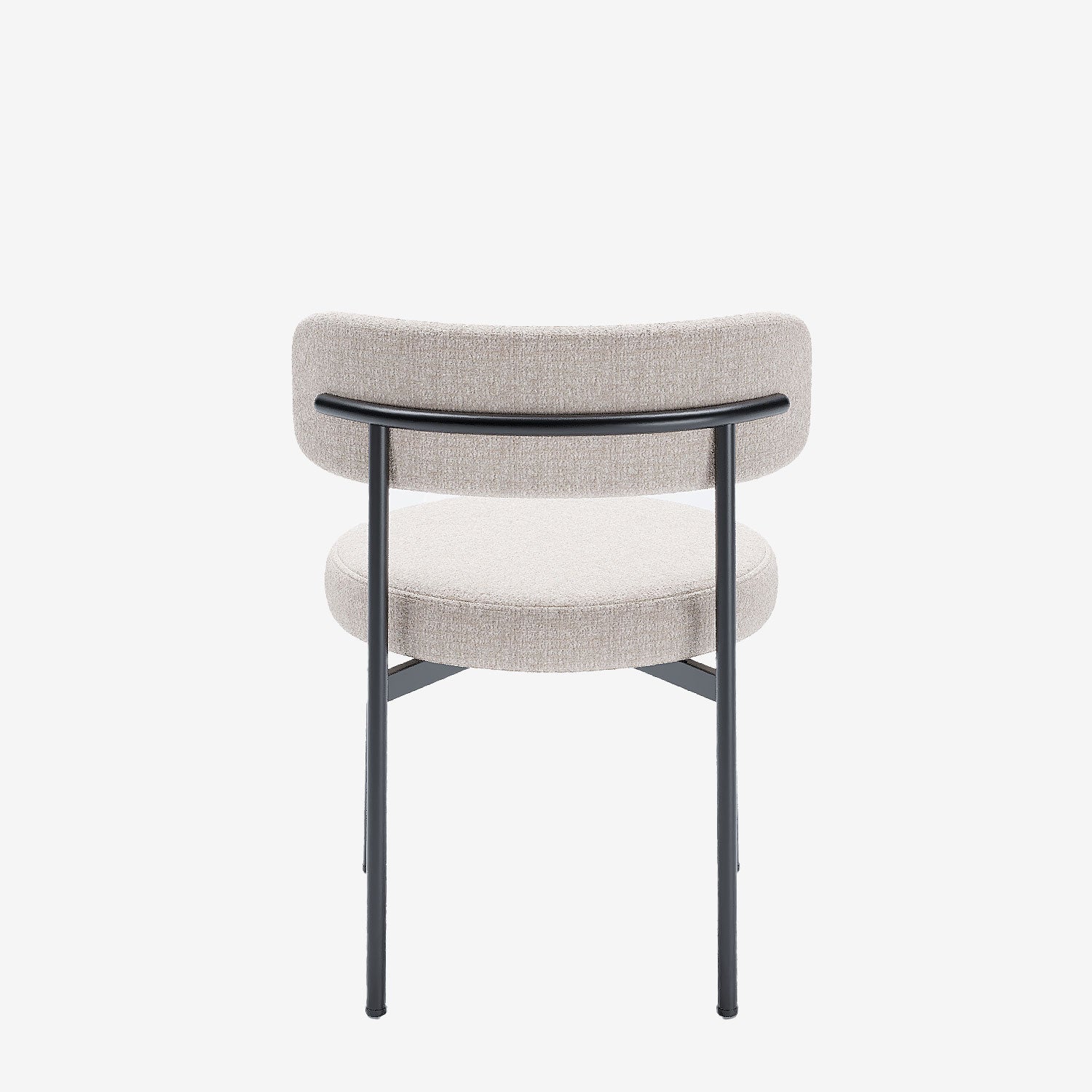 Lot de 2 chaises de table velours crème Scarlett