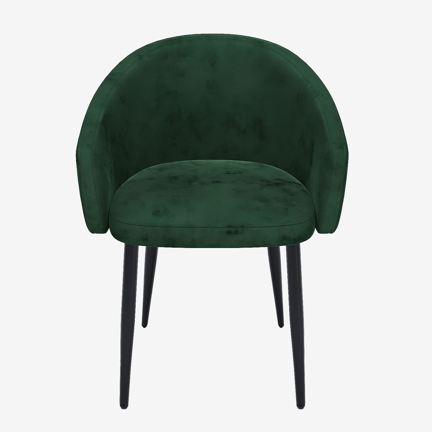 Paire de fauteuils de table design velours vert Eugénie