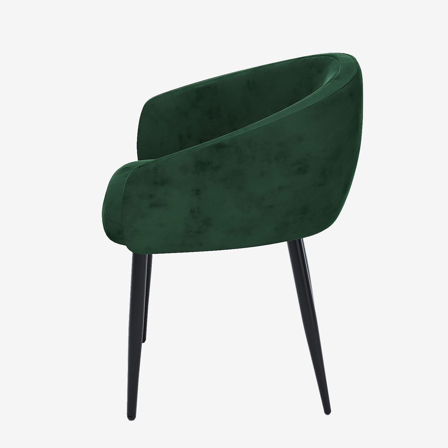 Paire de fauteuils de table design velours vert Eugénie