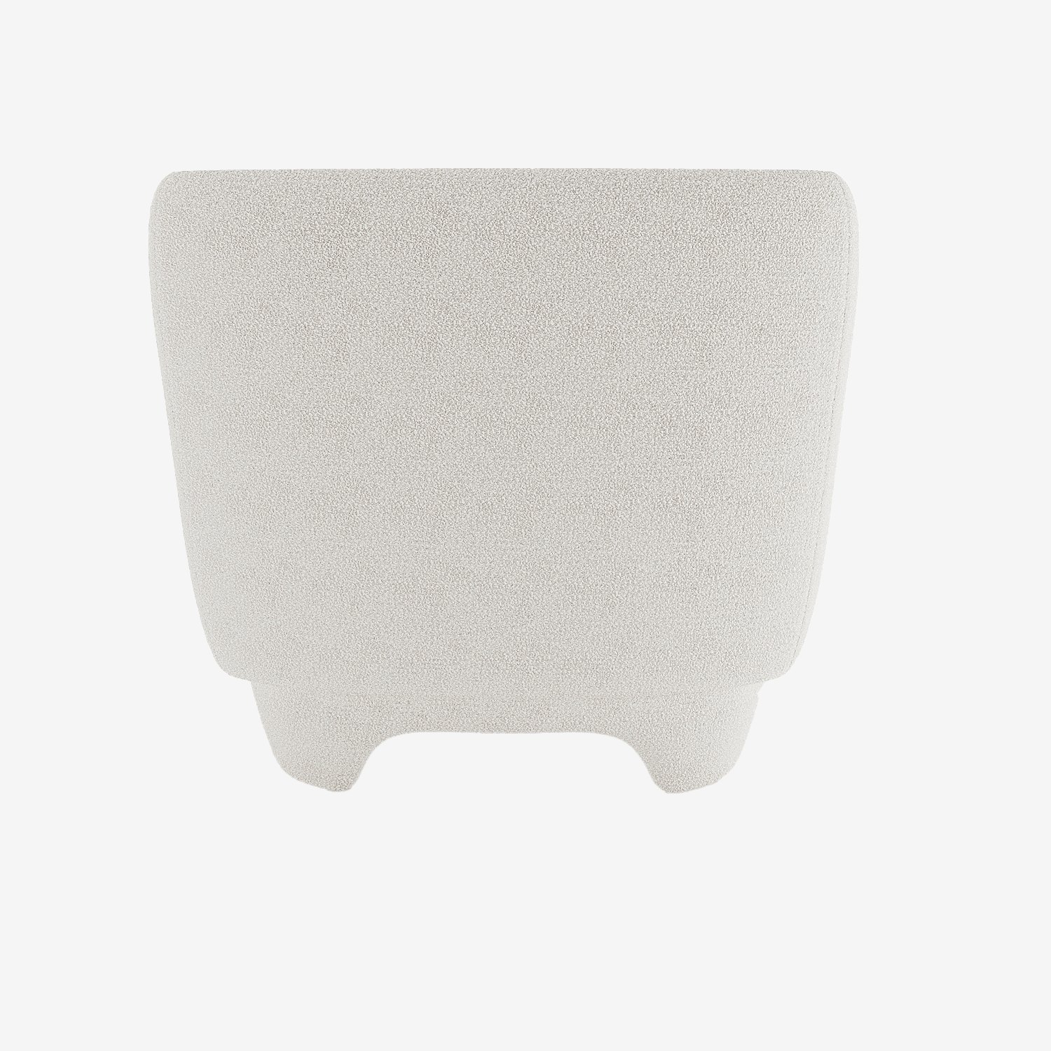 Fauteuil en laine bouclée écrue