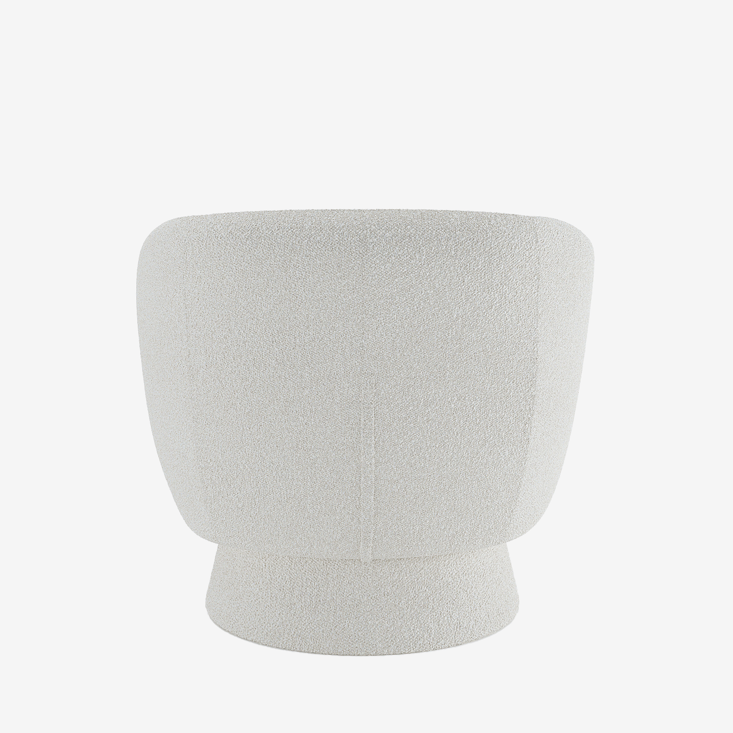 Fauteuil bouclette pivotant blanc Salma
