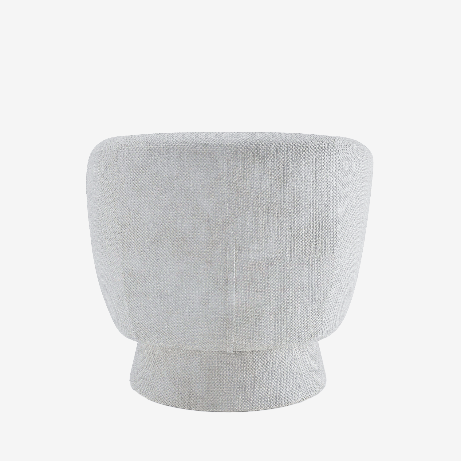 Fauteuil pivotant en tissu chenille blanc Salma