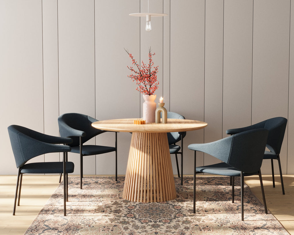 Lot de 2 chaises avec accoudoir design en velours bleu Jeanne
