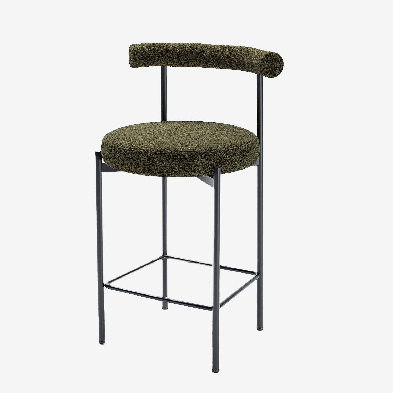 Lot de 2 chaises de bar  velours vert  Charlotte