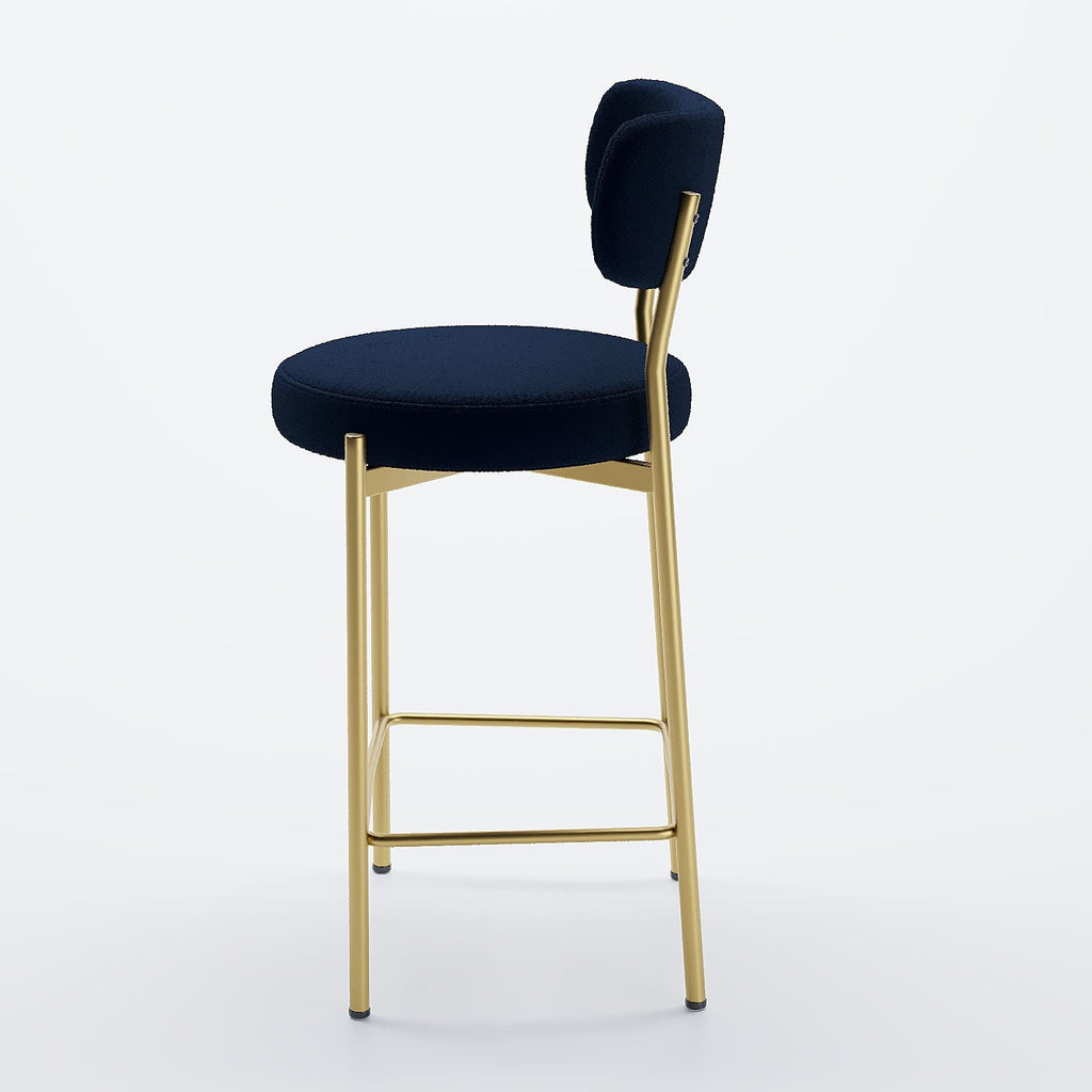 Lot de 2 fauteuils de bar velours noir Lili