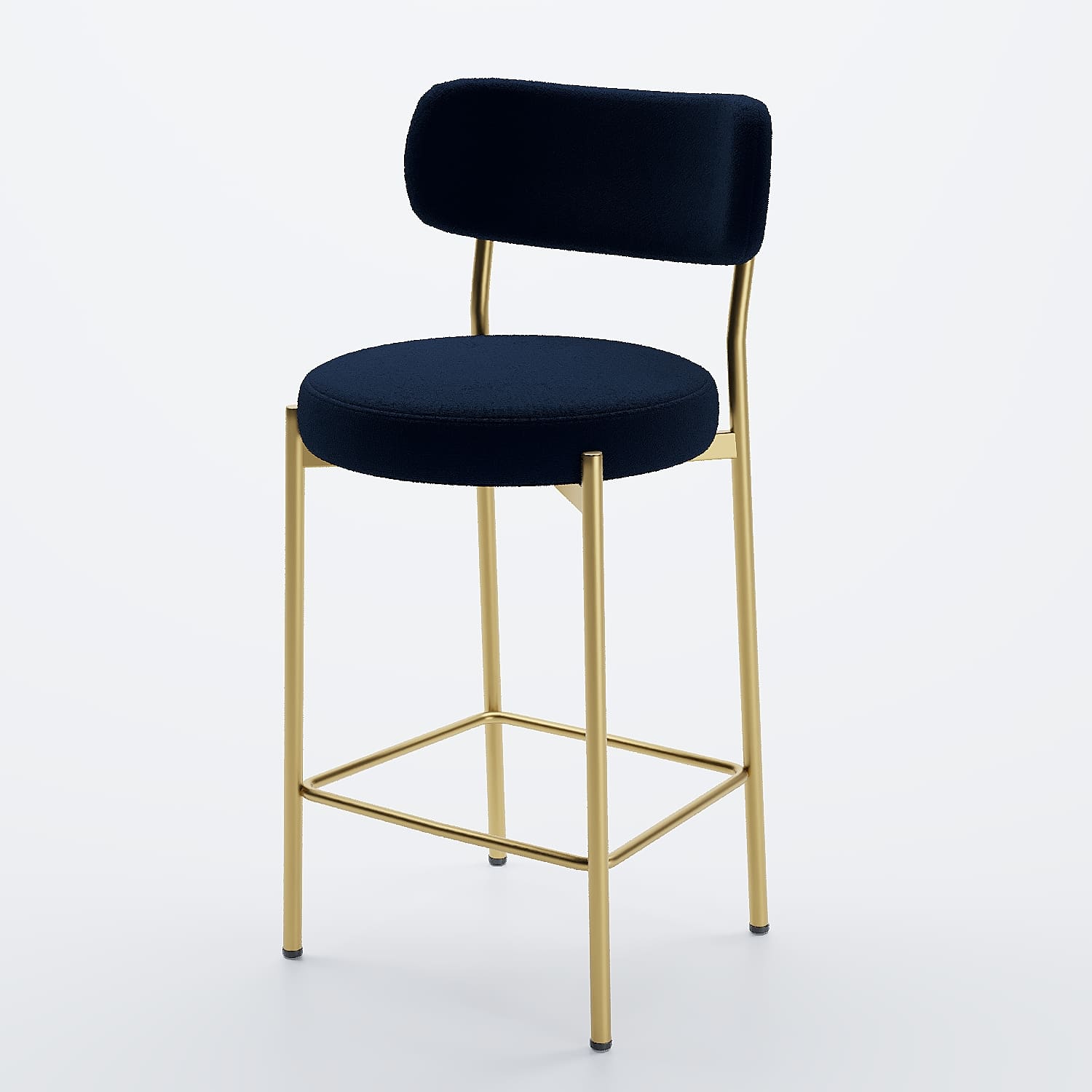 Lot de 2 fauteuils de bar velours noir Lili