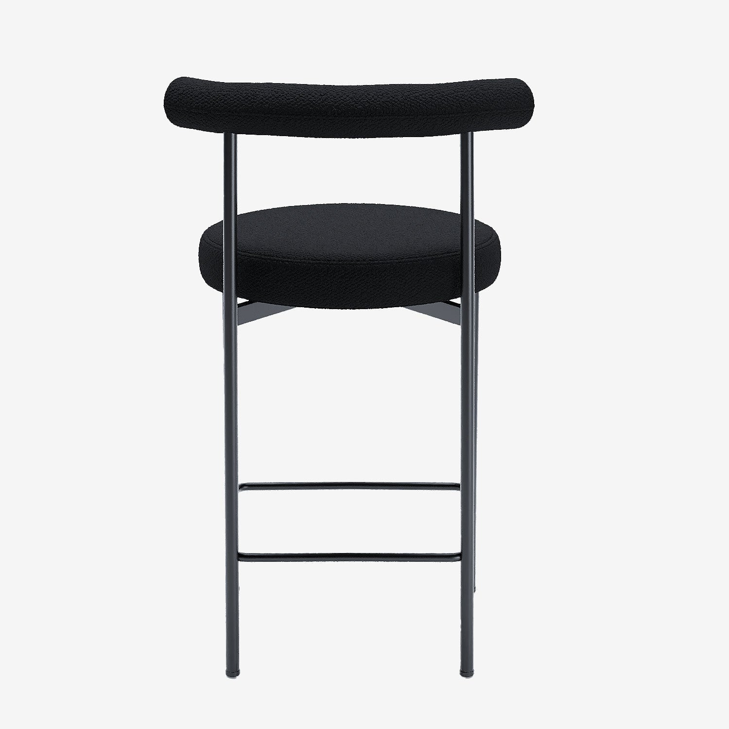Lot de 2 chaises de bar bouclette grise anthracite  Charlotte
