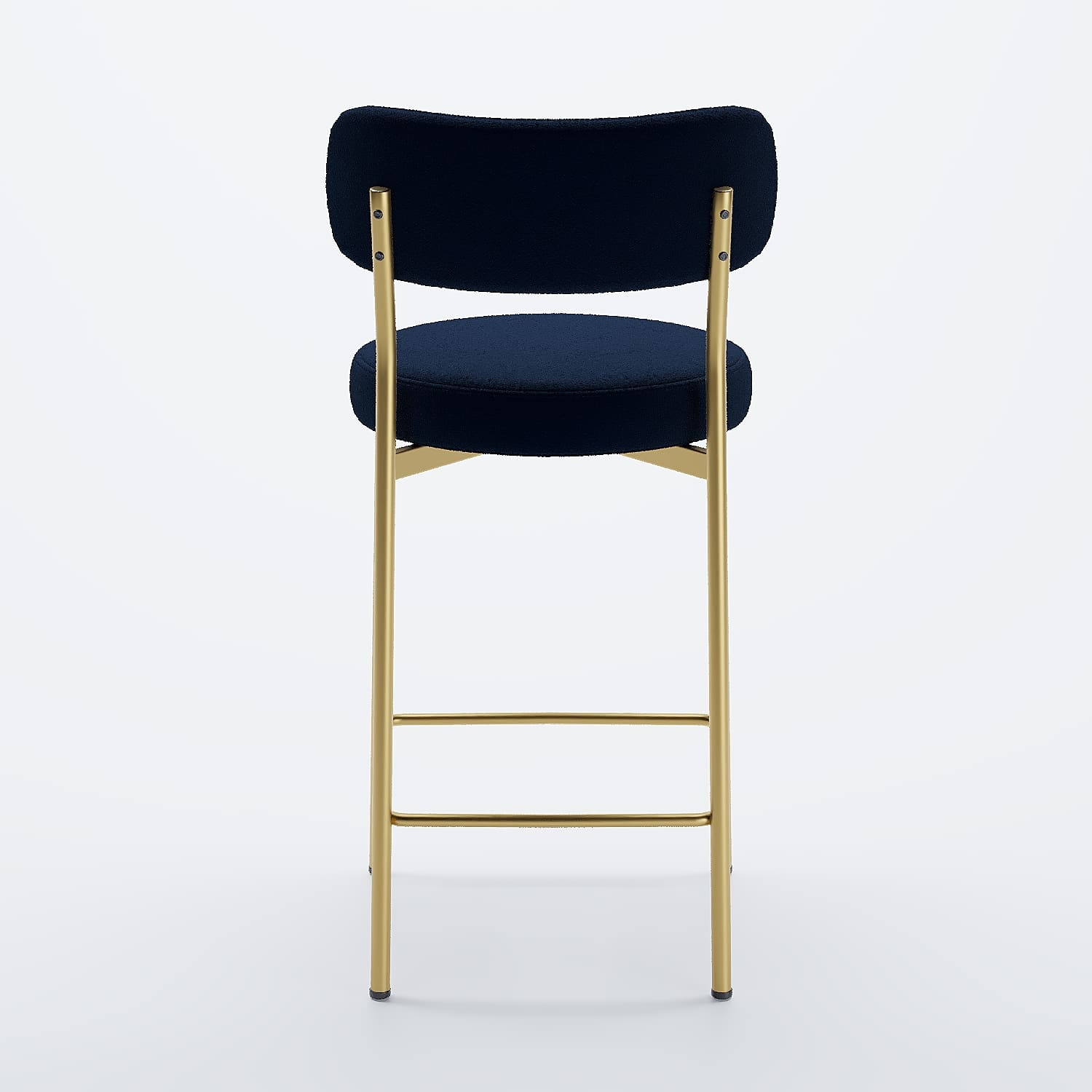 Lot de 2 fauteuils de bar velours noir Lili