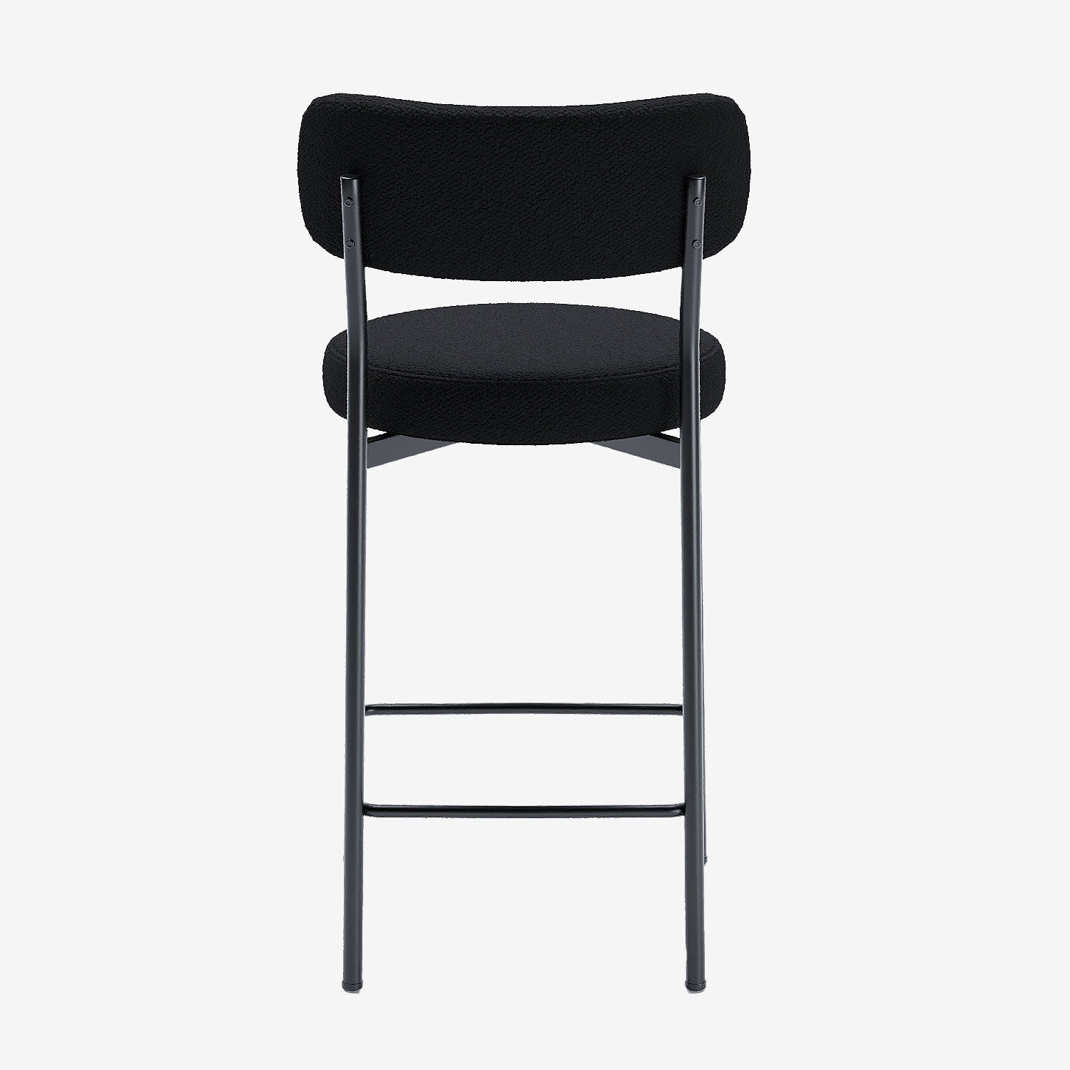 Lot de 2 fauteuils de bar bouclette grise anthracite Lili