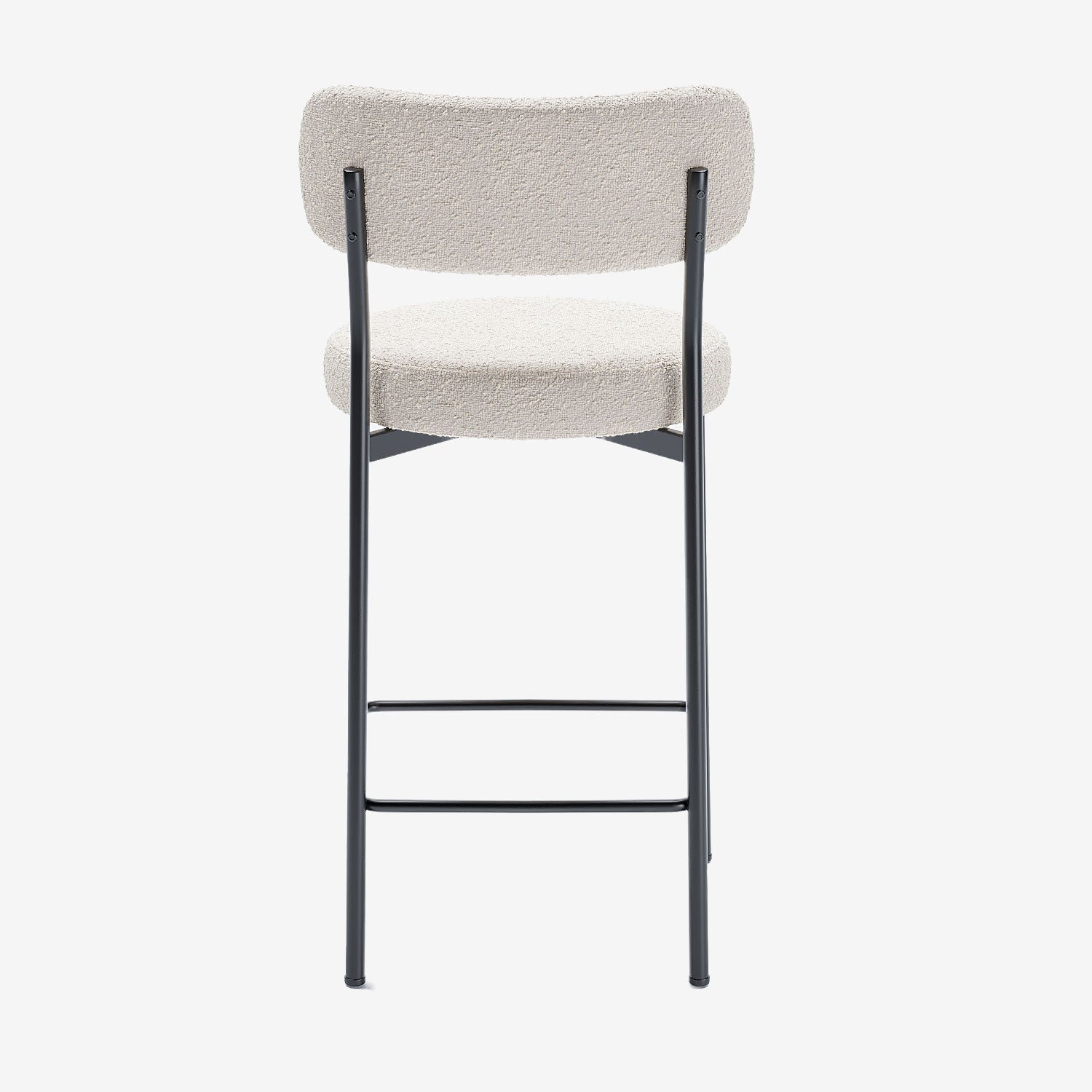 Lot de 2 fauteuils de bar bouclette blanche Lili