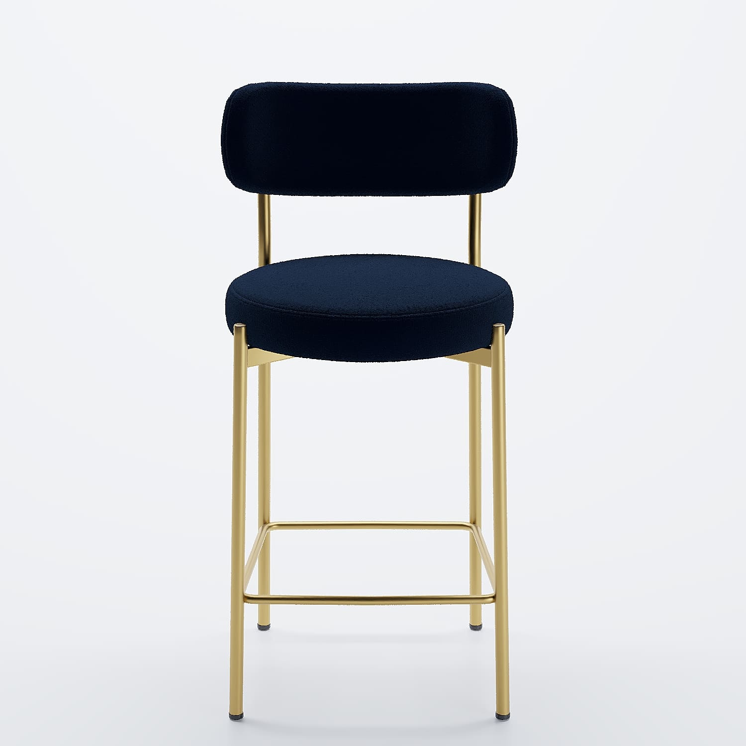 Lot de 2 fauteuils de bar velours noir Lili