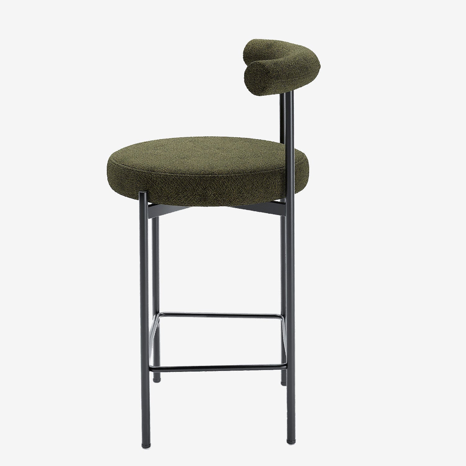 Lot de 2 chaises de bar  velours vert  Charlotte