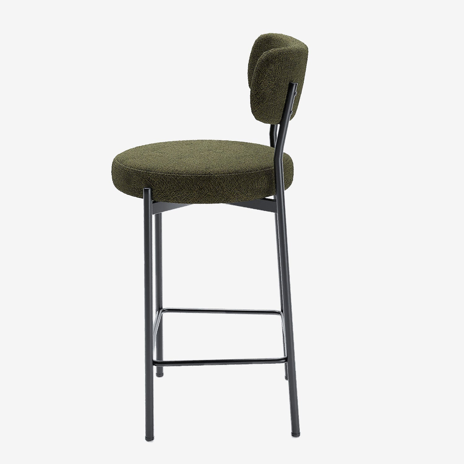 Lot de 2 fauteuils de bar velours vert Lili