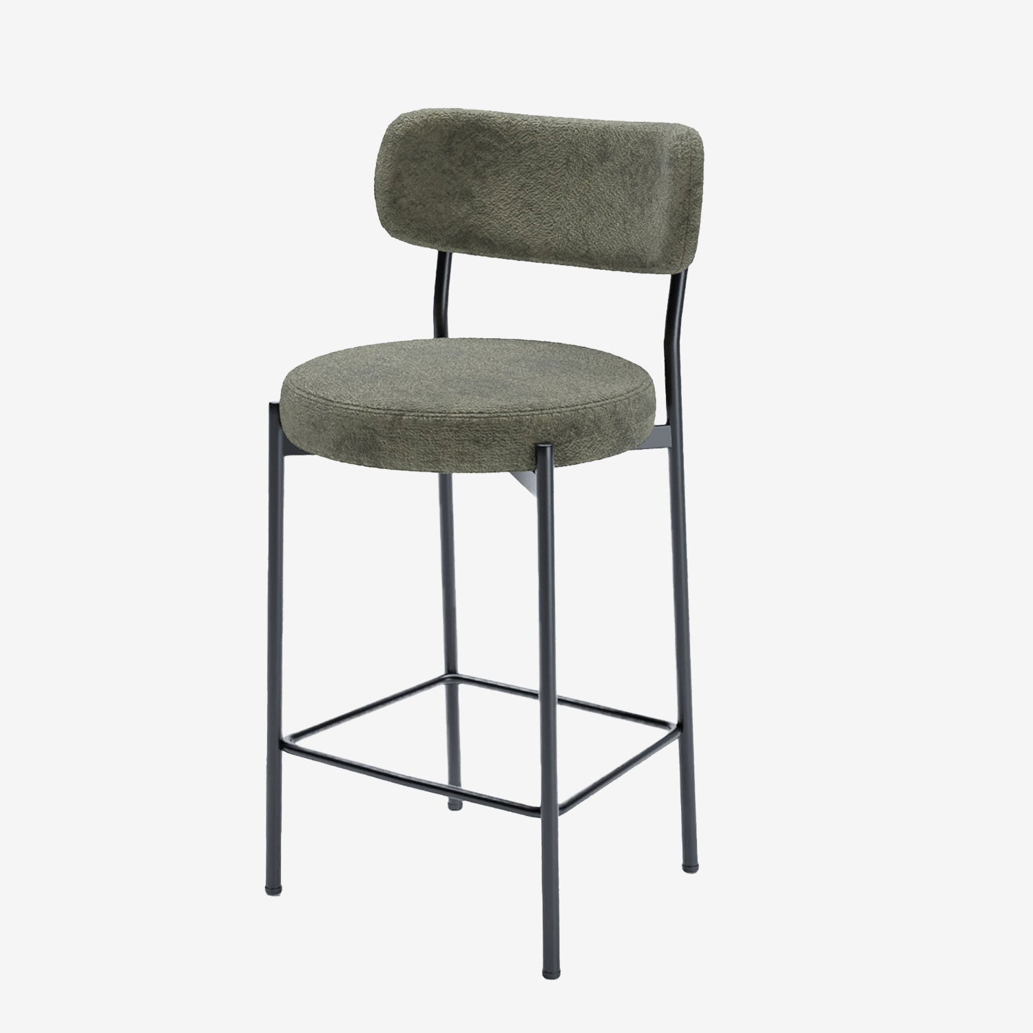 Lot de 2 fauteuils de bar velours vert Lili
