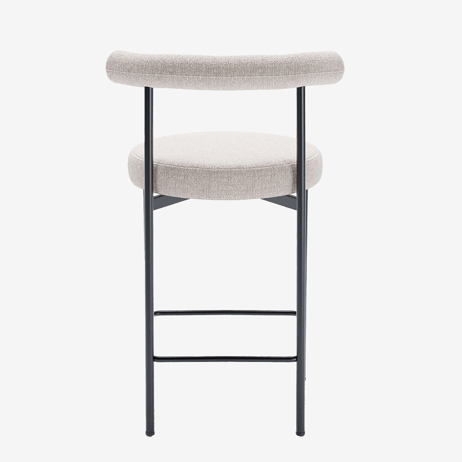 Lot de 2 chaises de bar  velours crème  Charlotte