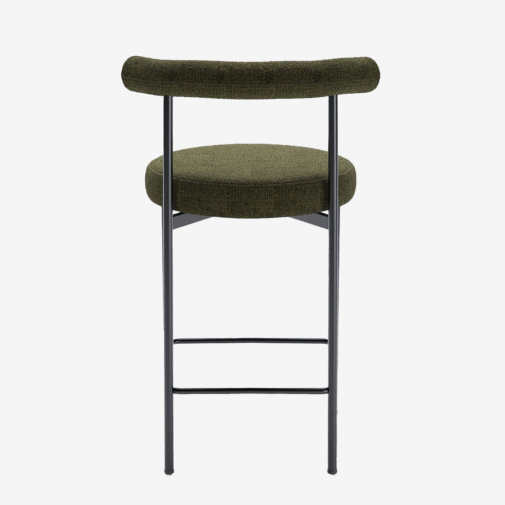 Lot de 2 chaises de bar  velours vert  Charlotte