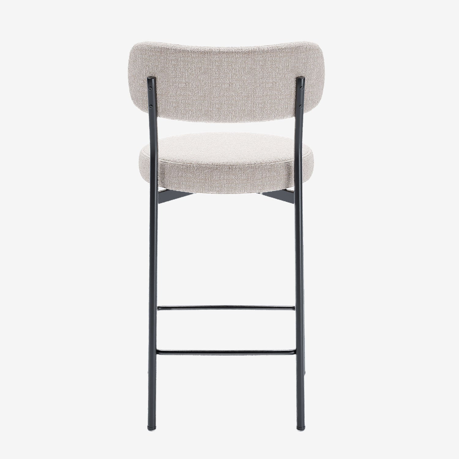 Lot de 2 fauteuils de bar velours crème Lili