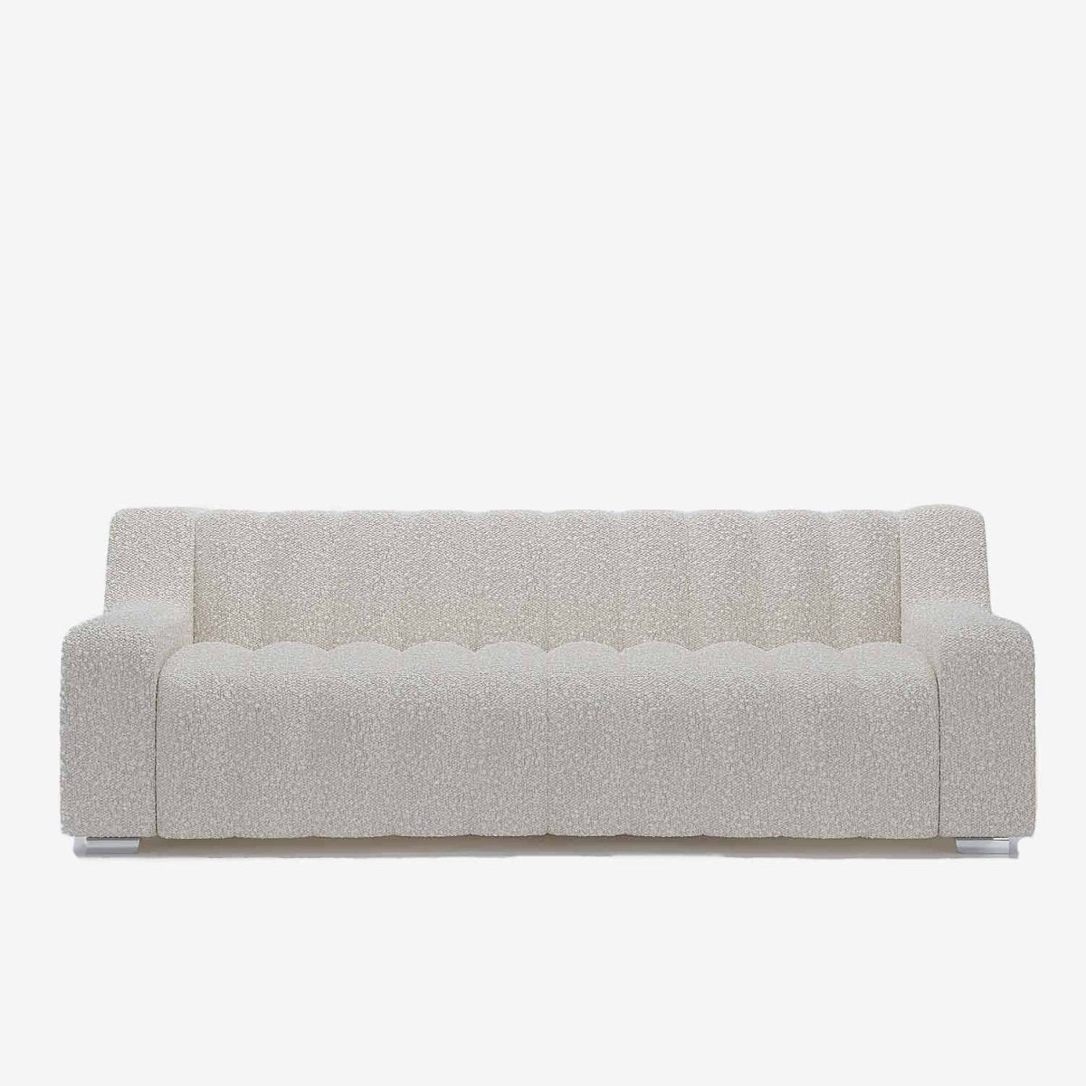 Canapé couleur crème tissu bouclette Garance