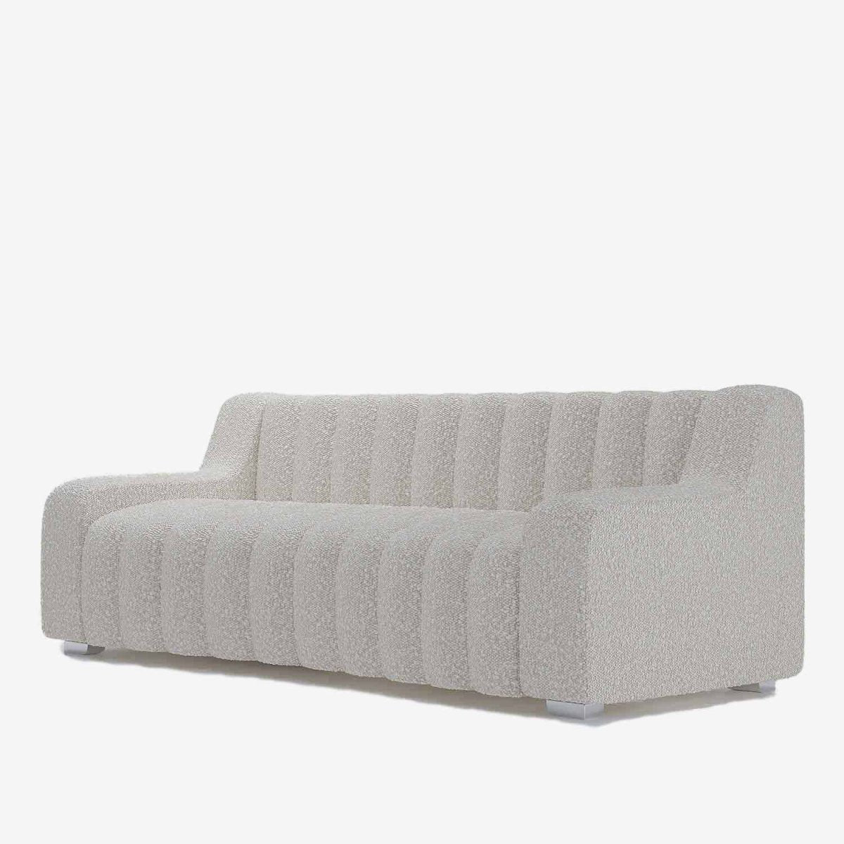 Canapé couleur crème tissu bouclette Garance
