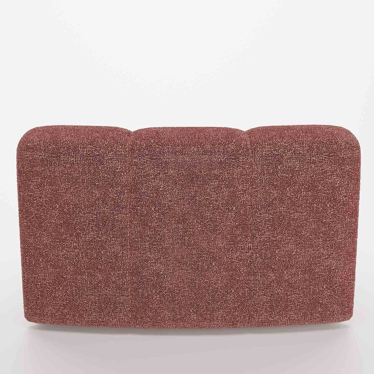 Chauffeuse d’angle pour canapé modulable en tissu bouclette rose Hélène