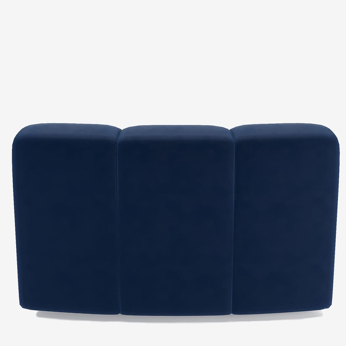 Chauffeuse d’angle pour canapé modulable en velours bleu marine Hélène