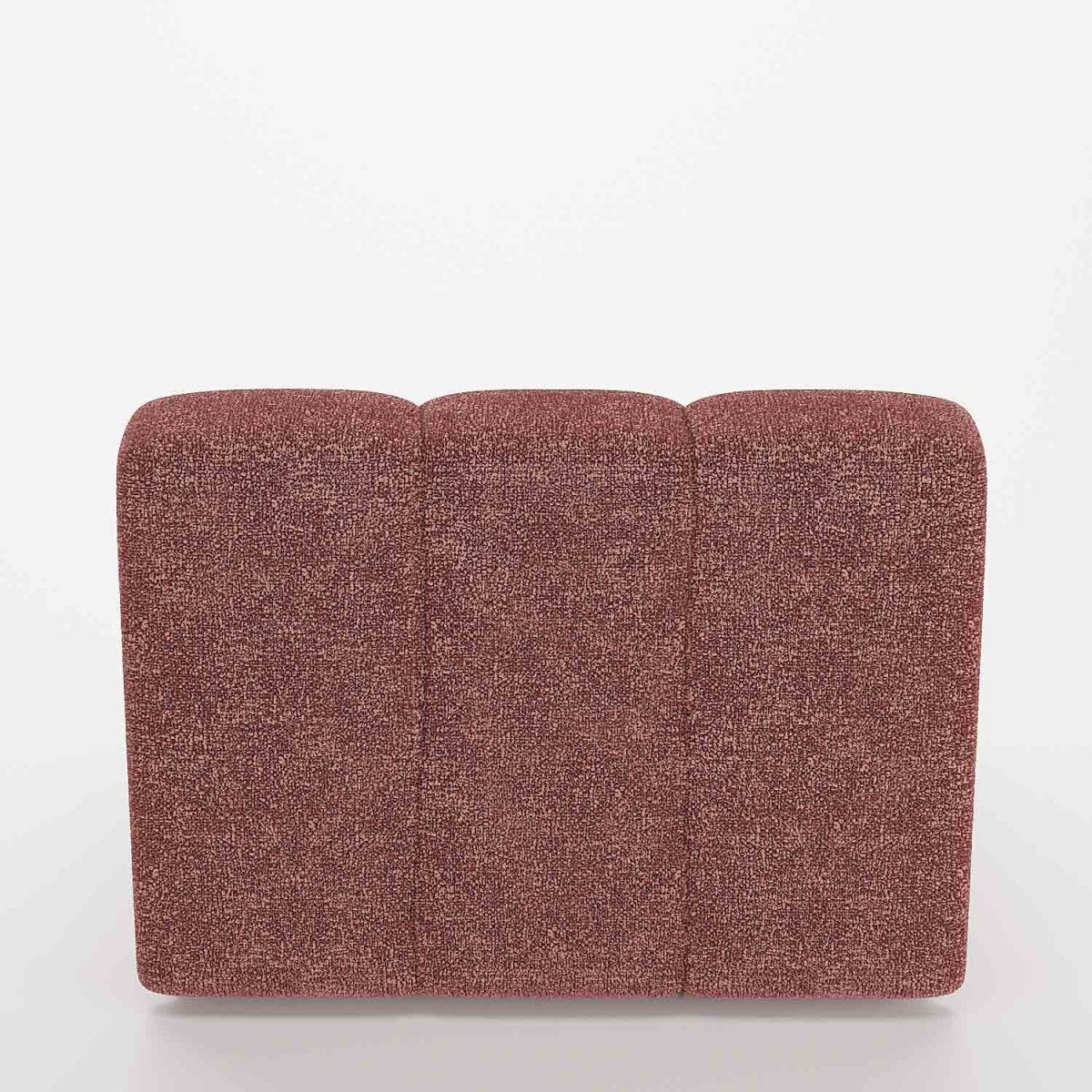 Canapé modulable en tissu bouclette rose Hélène