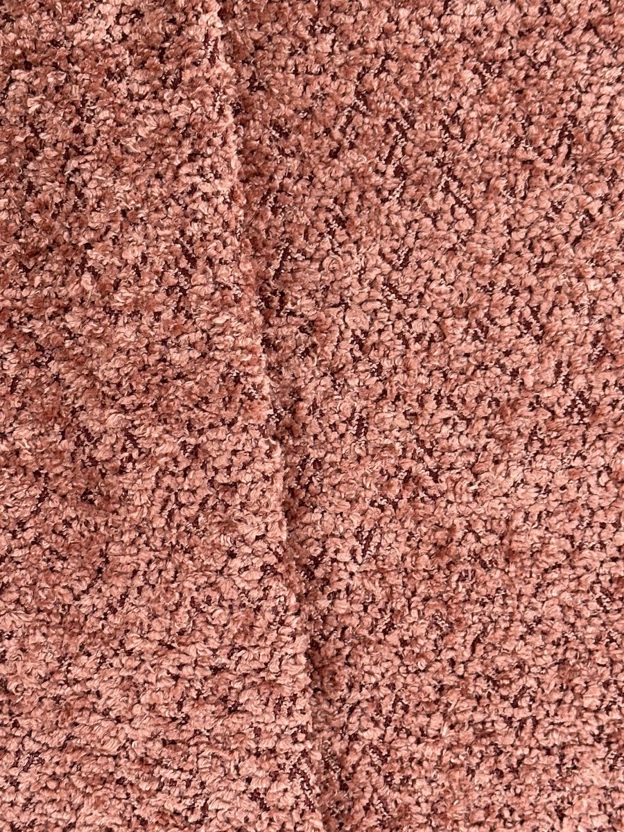 Canapé modulable en tissu bouclette rose Hélène
