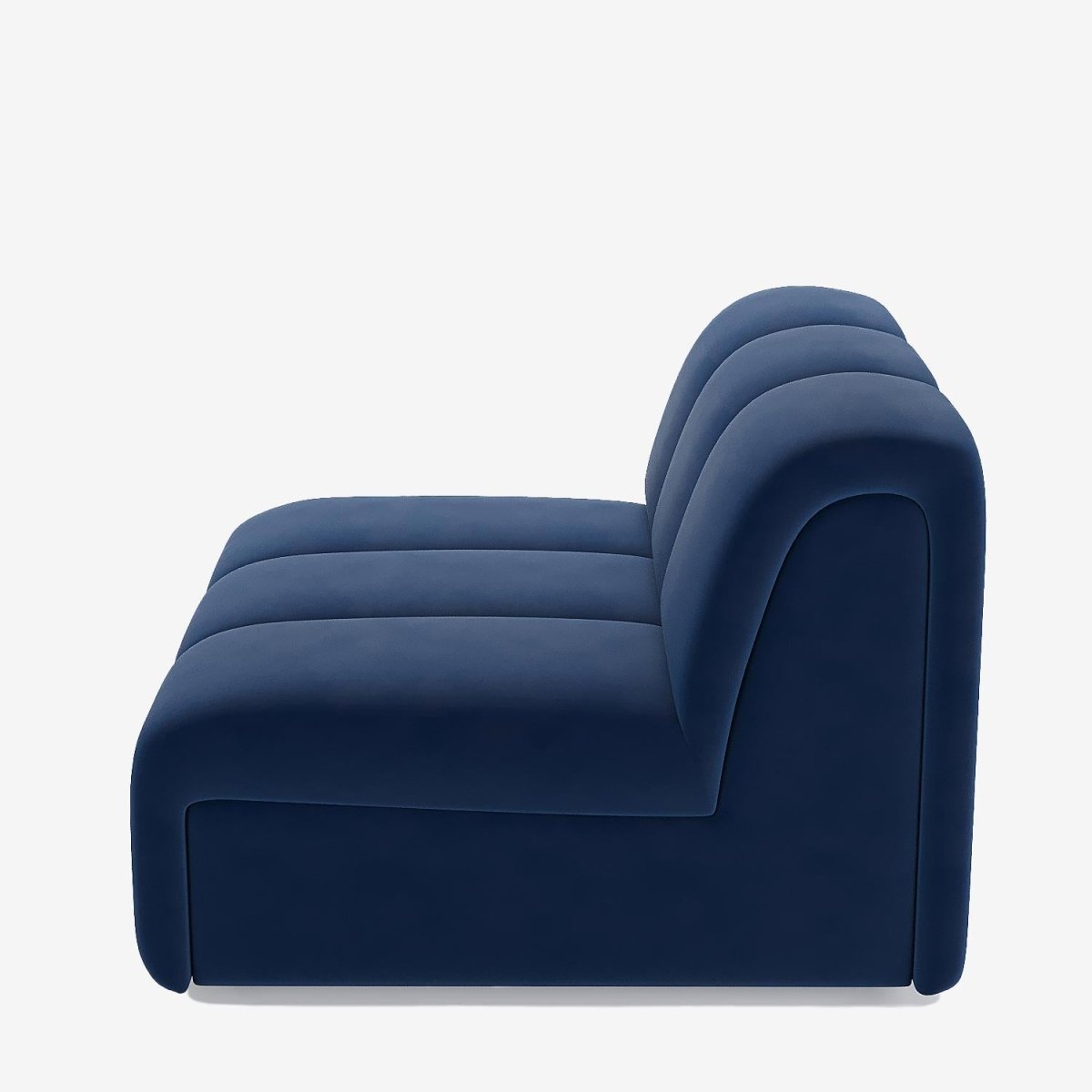 Canapé modulable en velours bleu marine Hélène