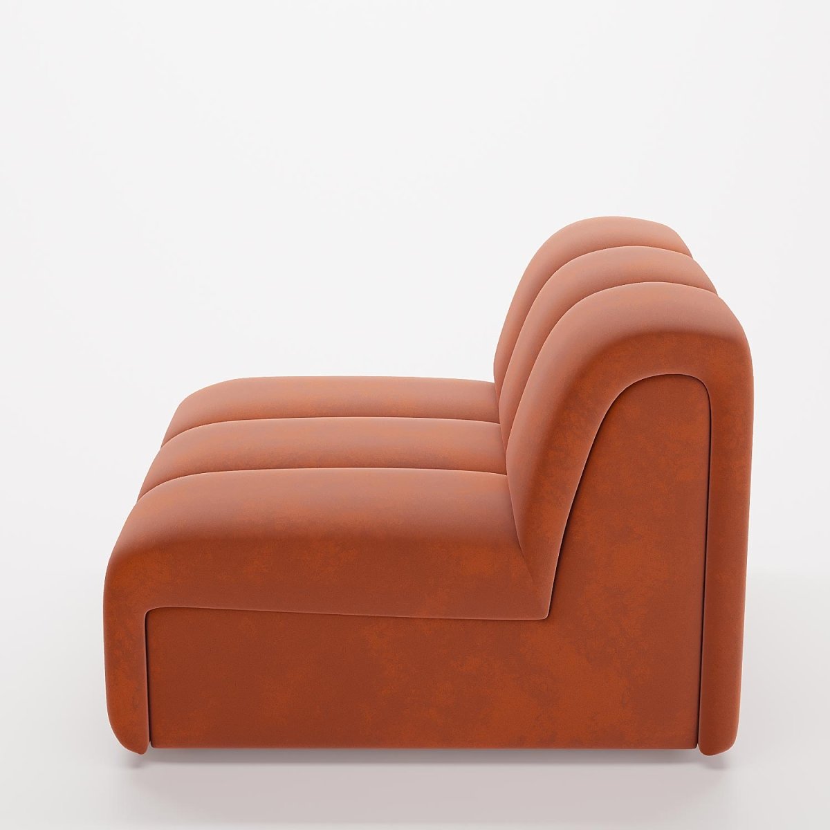 Canapé modulable en velours ocre Hélène