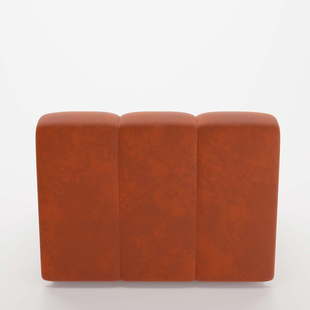 Canapé modulable en velours ocre Hélène