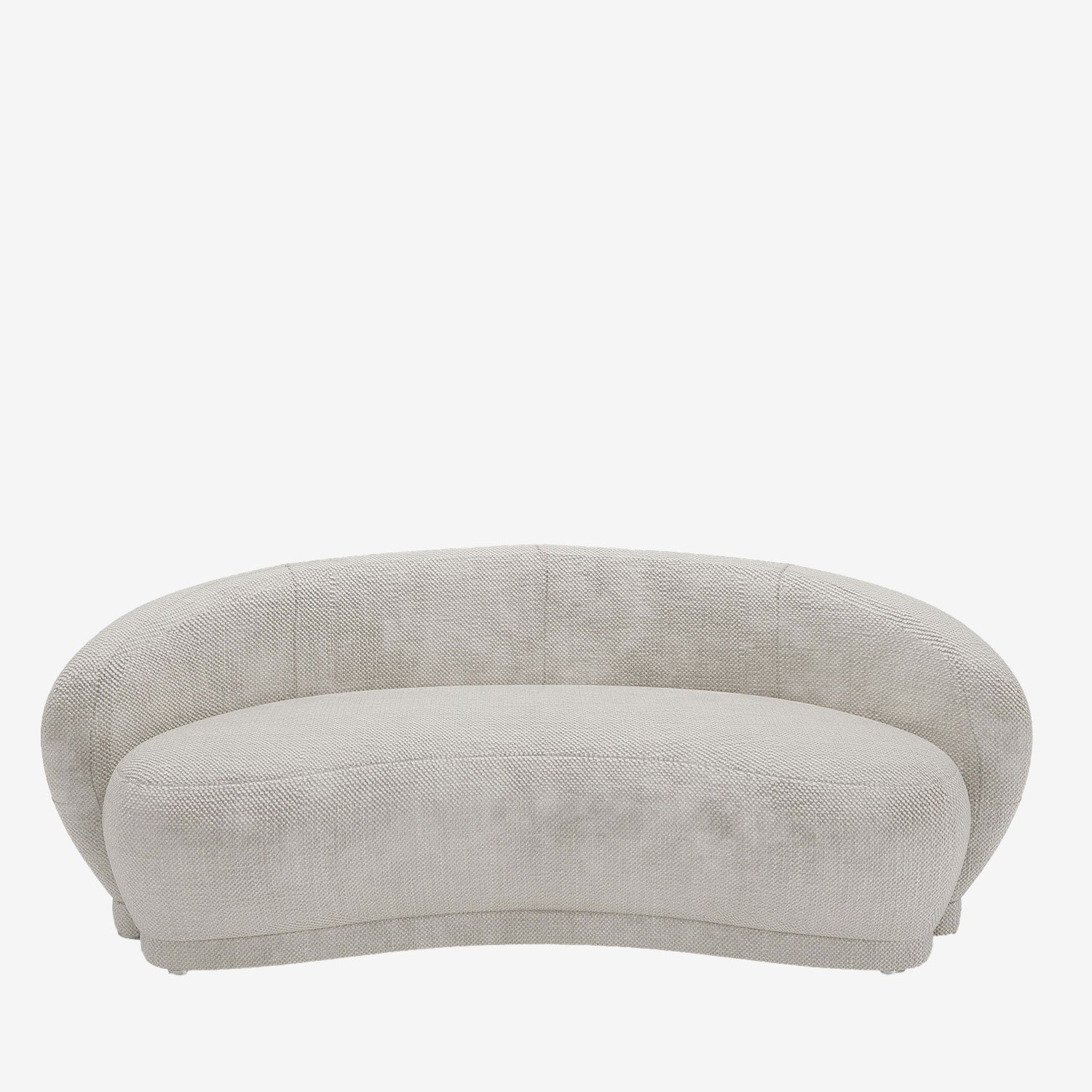 Canapé 3-4 places en tissu chenille crème Bianca