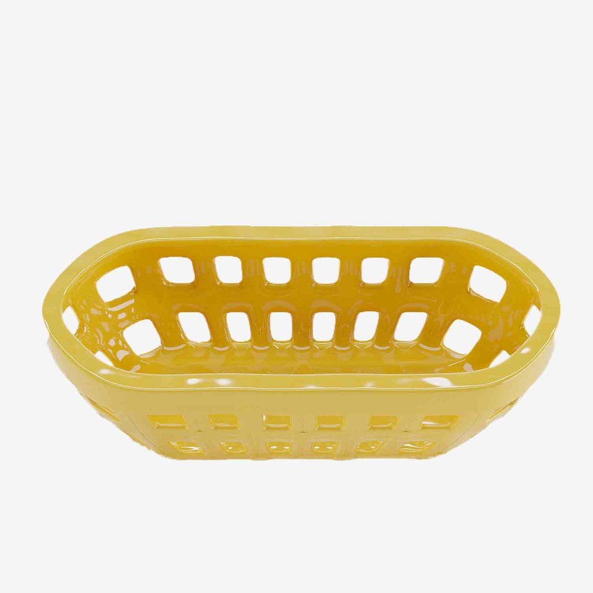 Corbeille céramique style vintage jaune Palma
