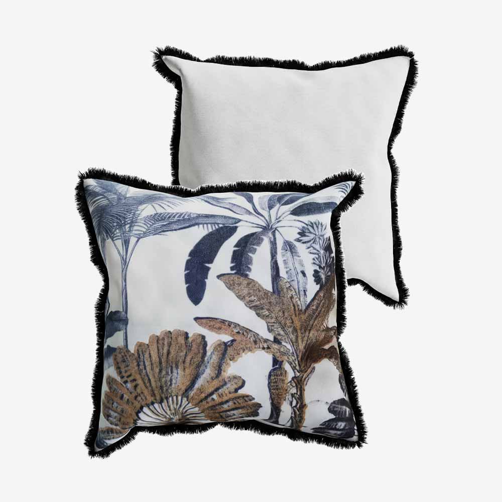 Coussin carré imprimé tropical, Palmiers