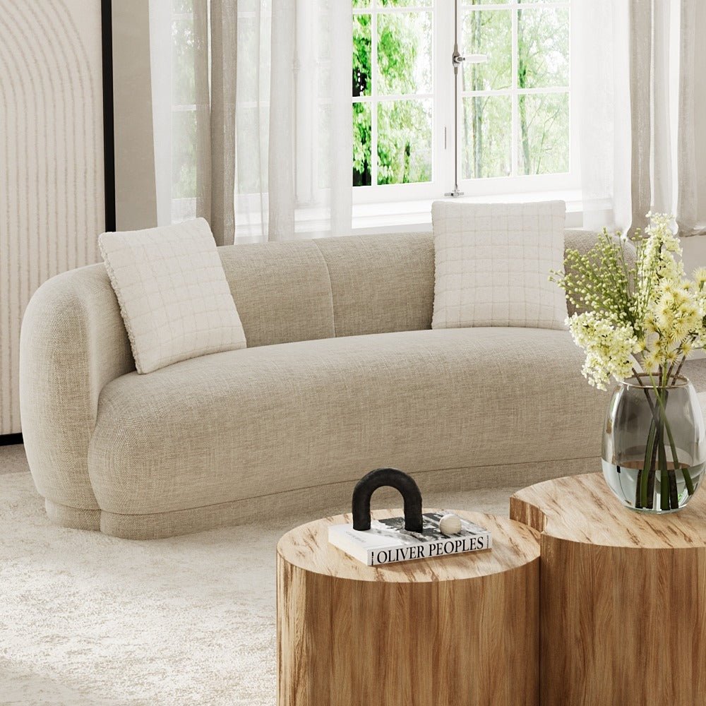 Coussin fourrure crème Istanbul