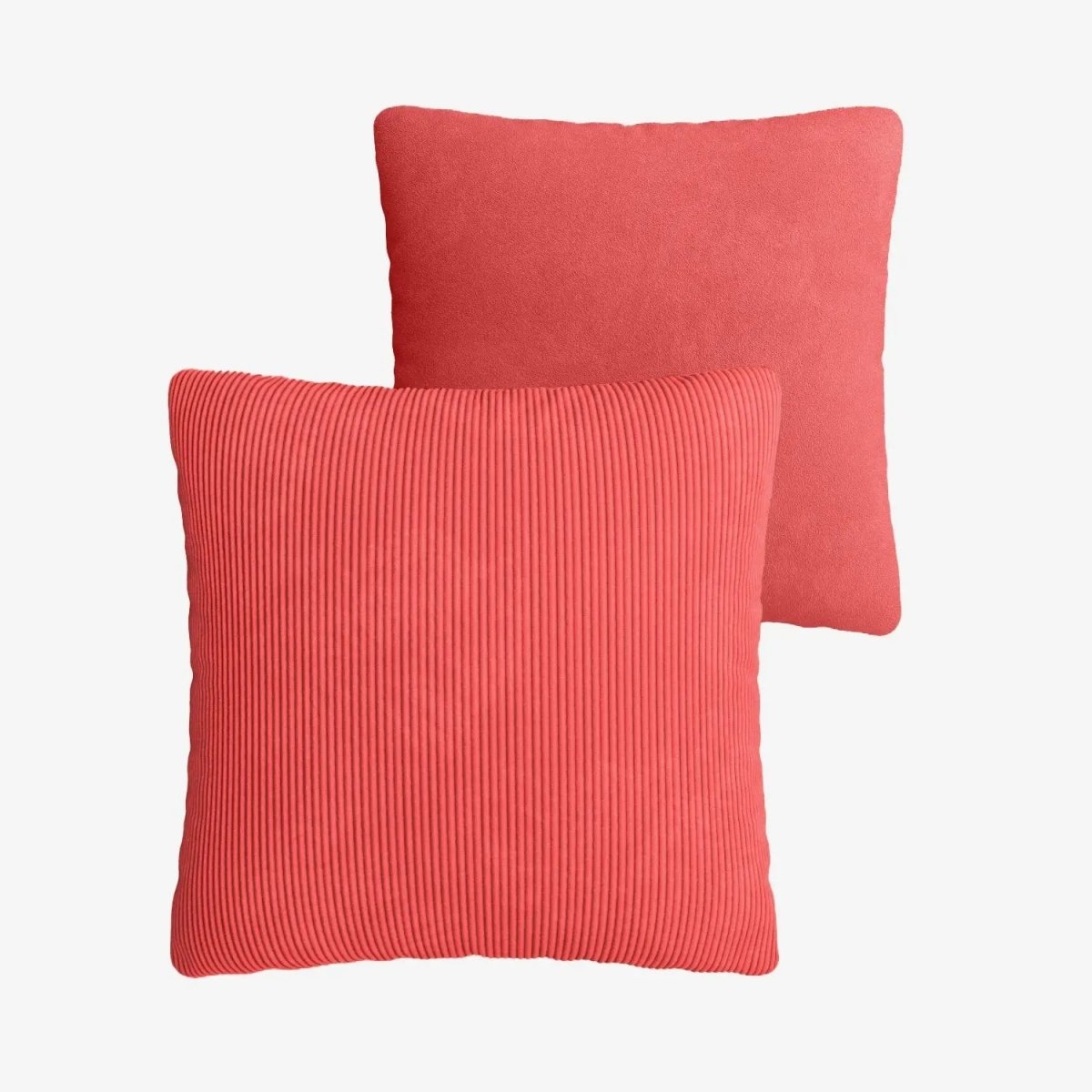 Coussin en velours rose déhoussable 40x40cm
