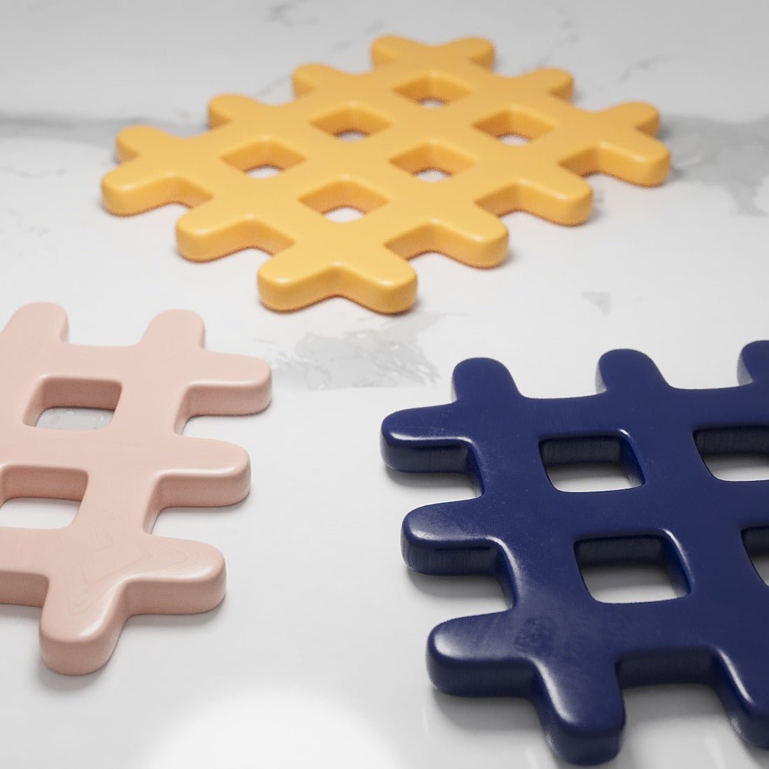 Dessous de plat céramique grid jaune Orsay
