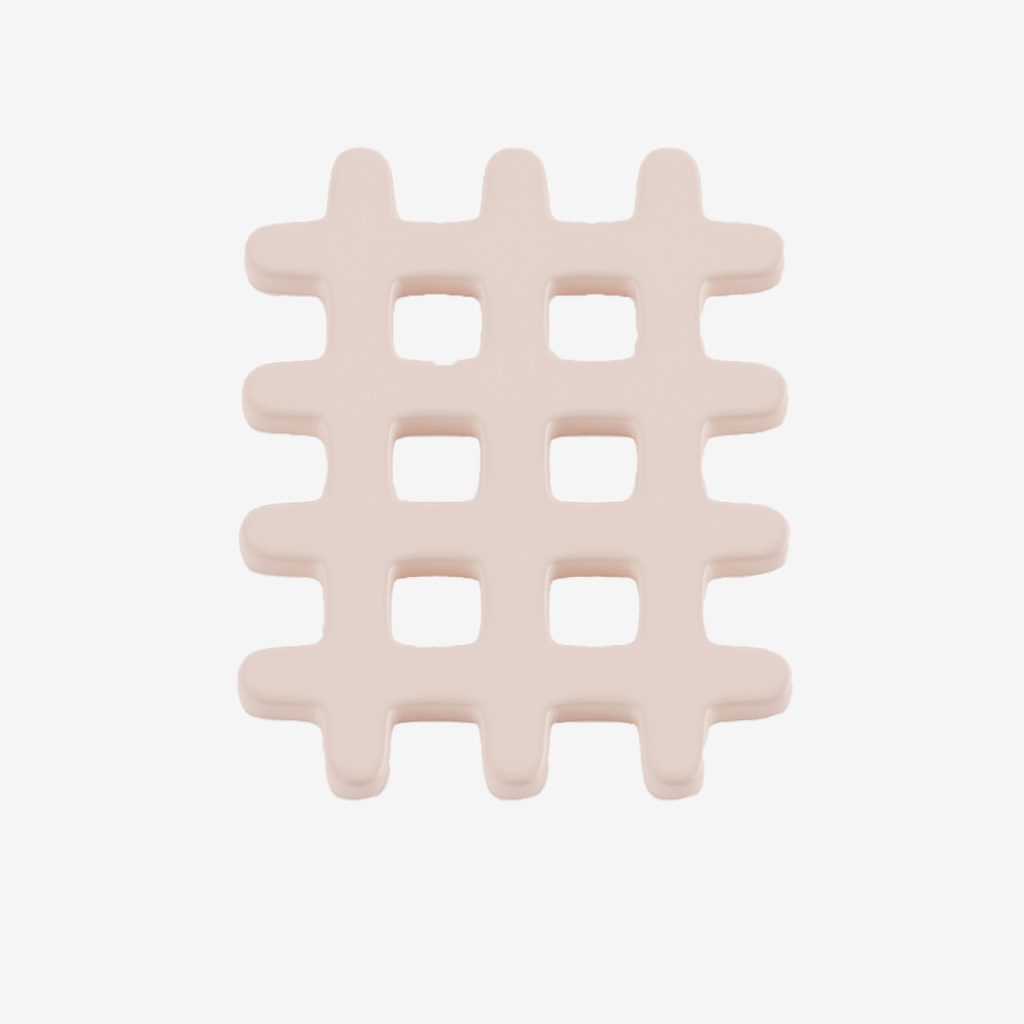 Dessous de plat céramique grid rose pâle Orsay