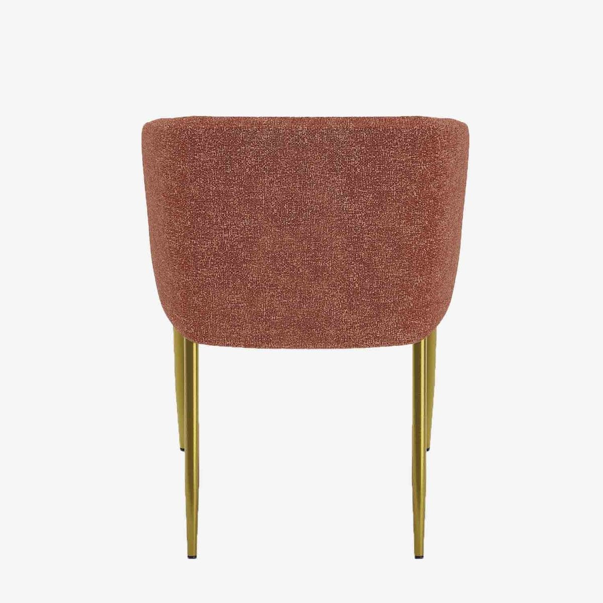 Fauteuil de salle à manger bouclette couleur brique Basile