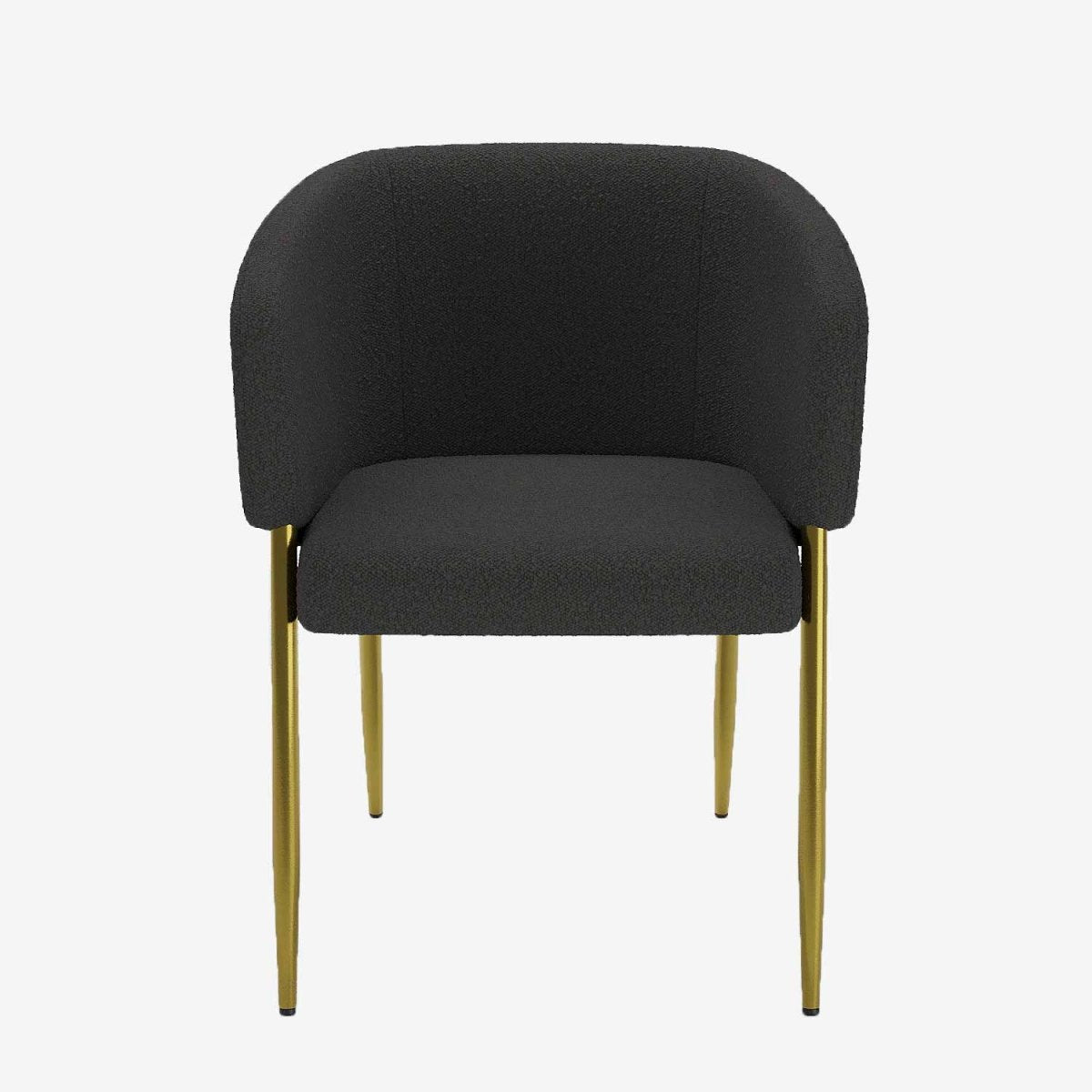 Fauteuil de salle à manger bouclette gris foncé Basile